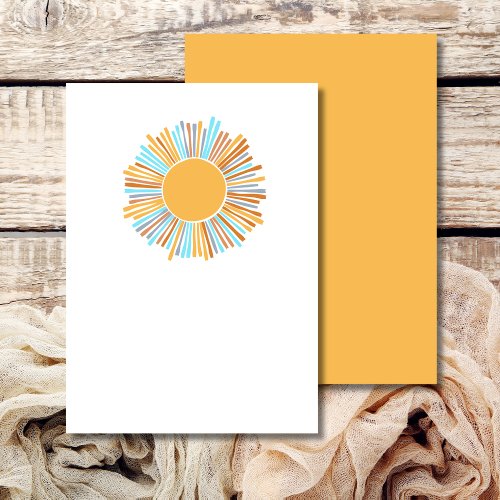 Blank Add Your Own Boho Sun Here Comes The Sun Invitation