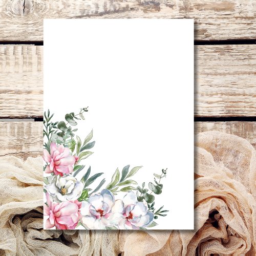 Blank add your own message magnolia blush white  invitation