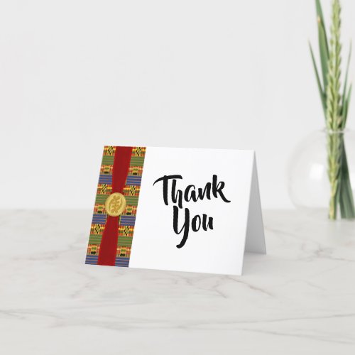 Blank African Kente K84 Thank You Note Card