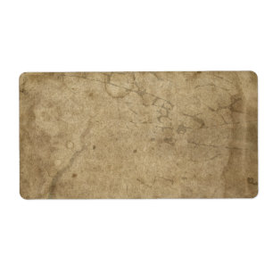 Blank Aged Distressed Paper, Dark Rustic Antique Label