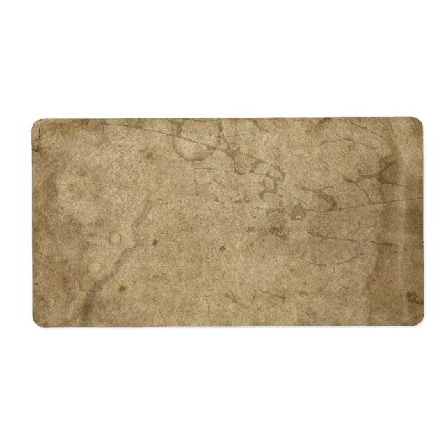 Blank Aged Distressed Paper, Dark Rustic Antique Label (Front)