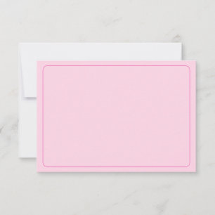 Blank All Occasion Pink Border Note Card