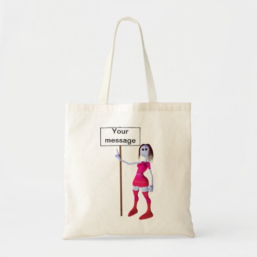Blank announcement or sign tote bag