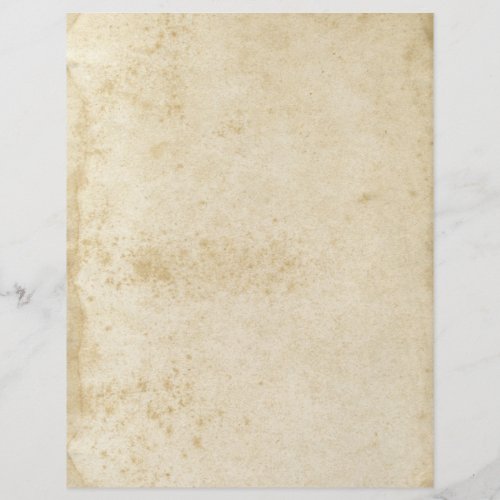 Blank Antique Stained 1870s Old Paper Flyer