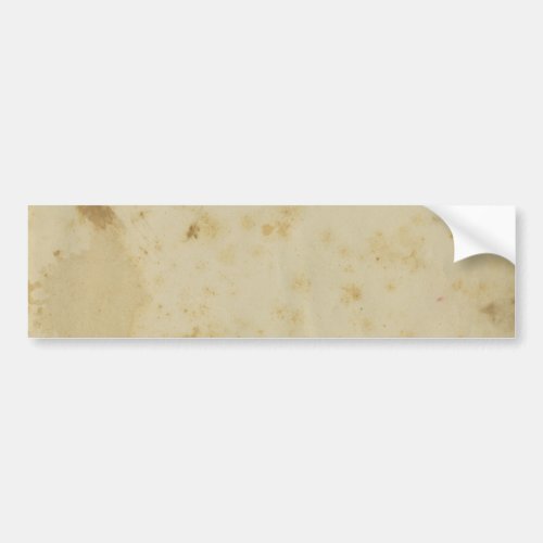 Blank Antique Stained 1870s Paper Bumper Sticker