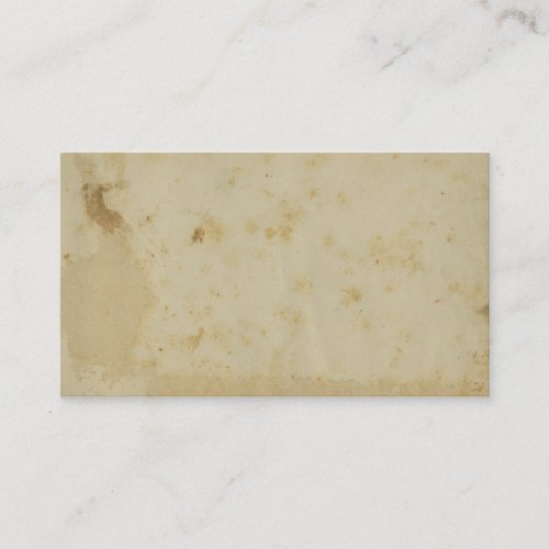 Blank Antique Stained 1870s Parchment Business Card