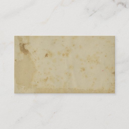 Customizable Blank Antique Stained 1870's Paper Business Cards