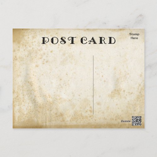 Blank Antique Stained Paper DIY Aged Rustic Postcard