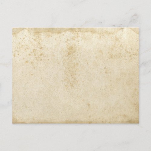 Blank Antique Stained Paper Postcard