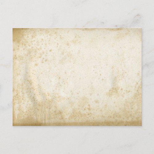 Blank Antique Stained Paper Postcard