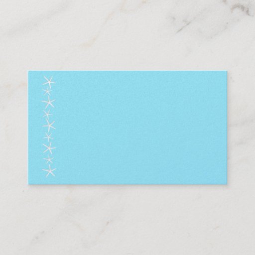 Customizable Blank Aqua Starfish Border Place Cards, Medium Business Cards