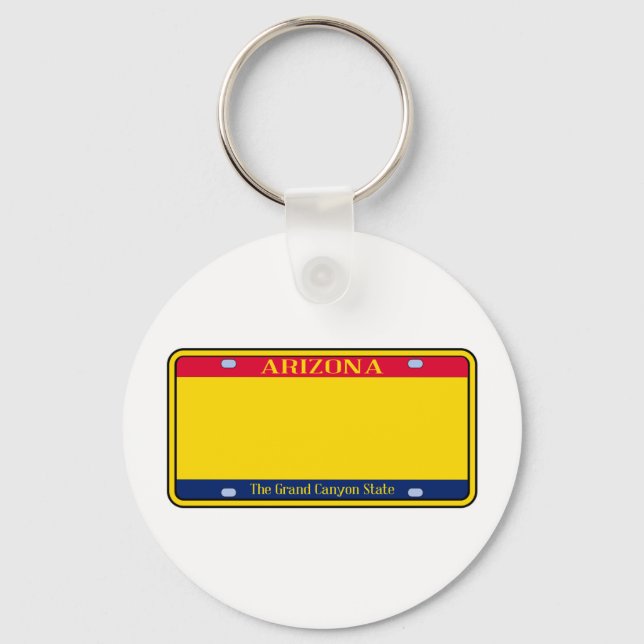 Blank Arizona State License Plate Keychain (Front)