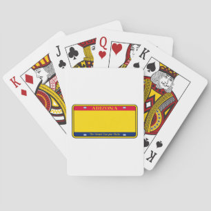 Blank Arizona State License Plate Poker Cards