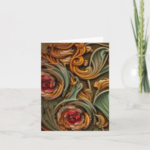Blank art nouveau 6 greeting card