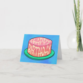 Blank Artistic Cake Birthday Card