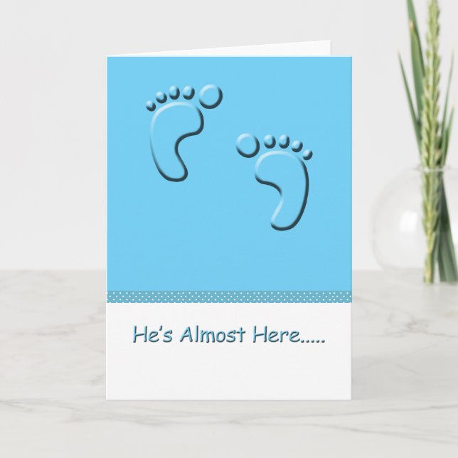 Blank Baby boy shower card (Front)