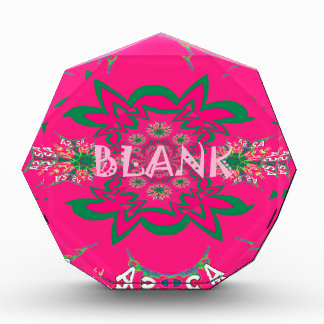 Blank Baby Vivid Pink Floral Purple Shade Monogram Award