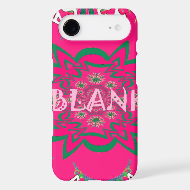 Blank Baby Vivid Pink Floral Purple Shade Monogram Case-Mate iPhone Case (Back)