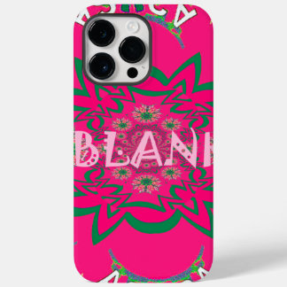 Blank Baby Vivid Pink Floral Purple Shade Monogram Case-Mate iPhone 14 Pro Max Case