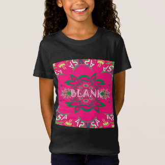 Blank Baby Vivid Pink Floral Purple Shade Monogram T-Shirt