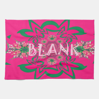 Blank Baby Vivid Pink Floral Purple Shade Monogram Towel