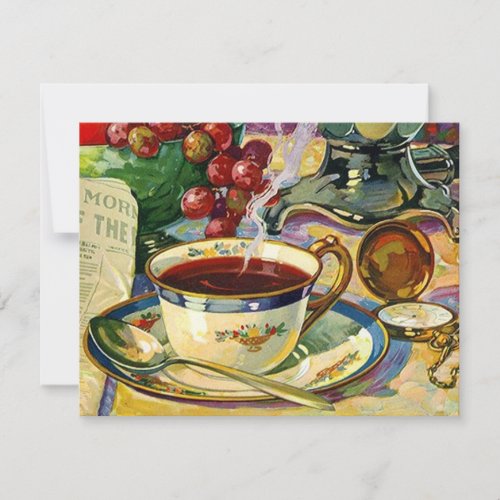 Blank Back Morning Coffee Still Life Invitation Or