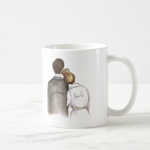 BLANK BACK Mug Br Bun Bride Dk Br BridesMAN