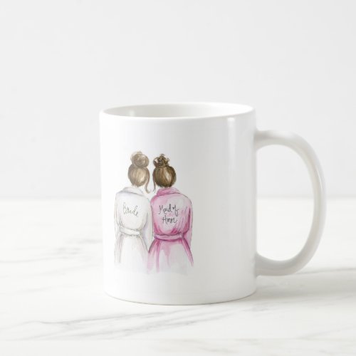 Blank Back Mug Brunette Bride Br Maid of H