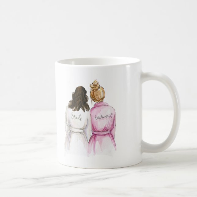 Blank Back Mug Brunette Bride Dk Blonde Bm (Right)
