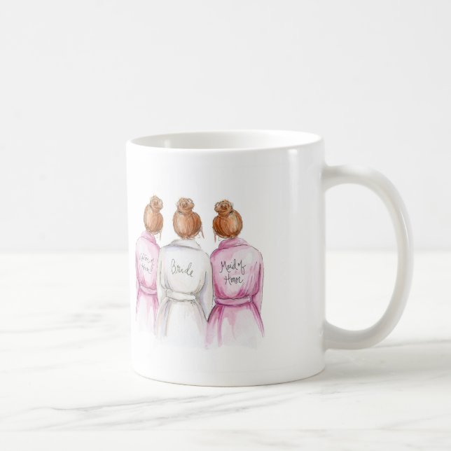BLANK BACK Mug Red Bun Bride Red Bun Maids (Right)