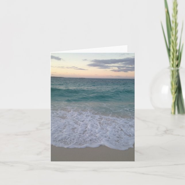 Blank Bahamas Sunset Greeting Card (Front)