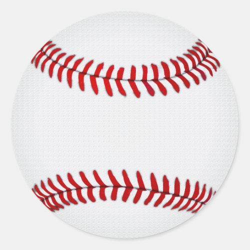 Blank Baseball Stickers Round Large or Small Classic Round Sticker