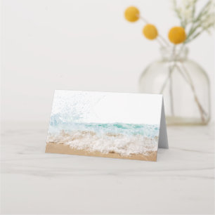 Blank Beach Wedding Theme Place Card