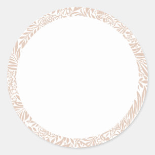 Blank beige and white floral Label