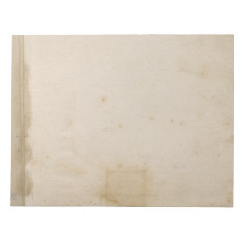 Blank Beige Distressed Antique Stained Paper Notepad