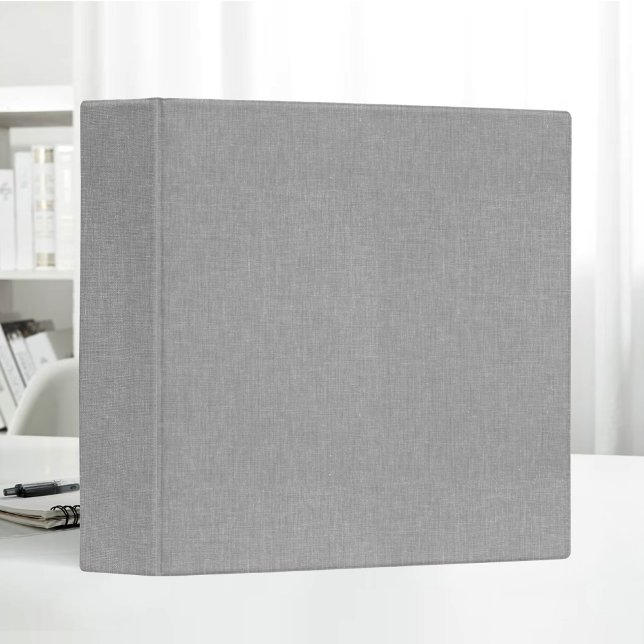 Blank Beige Linen Clean Simple Fabric Texture 3 Ring Binder (Creator Uploaded)