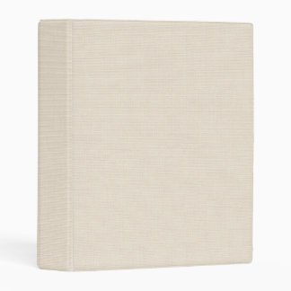 Blank Beige Linen Fabric Texture Minimalist Clean Mini Binder