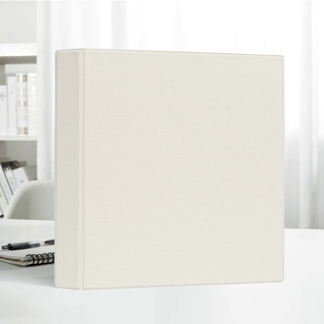 Blank Beige Linen Milk Simple Elegant Texture 3 Ring Binder (Creator Uploaded)