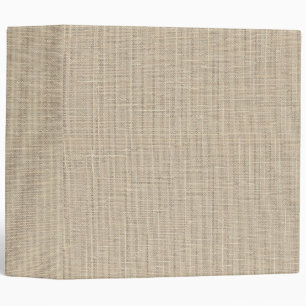 Blank Beige Linen Rustic Fabric Texture Recipes 3 Ring Binder