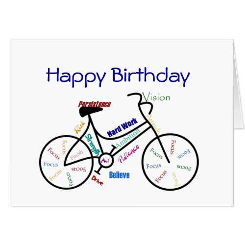 Blank Birthday Bike Cycling Sport Hobby Card