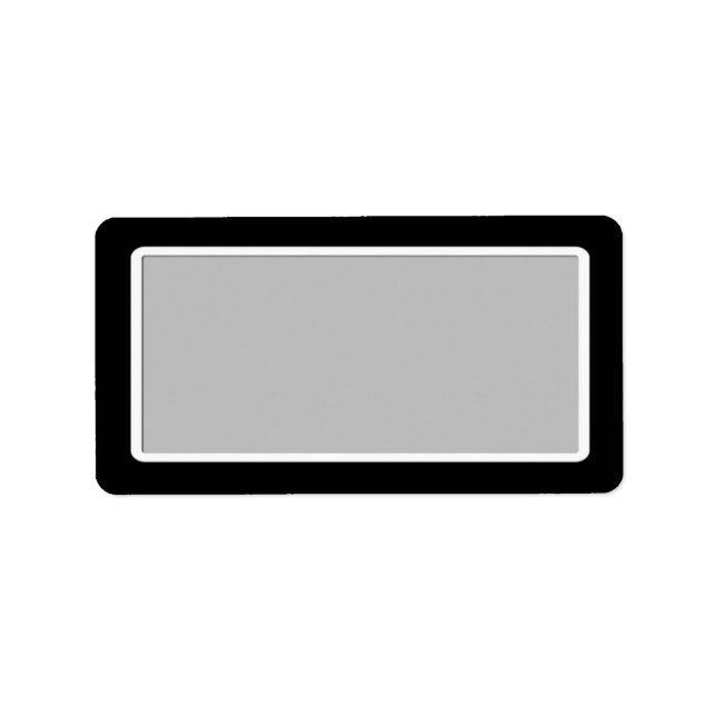 Blank Black Address Labels (Front)