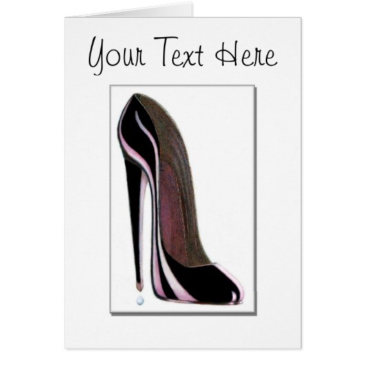 Blank black shoe card (Front)