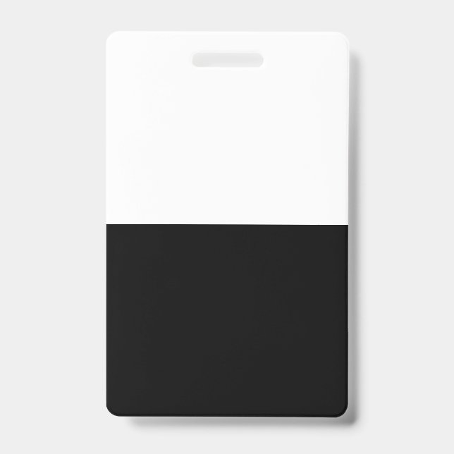 Blank Black White DIY Template Custom text  photo  Badge (Front)