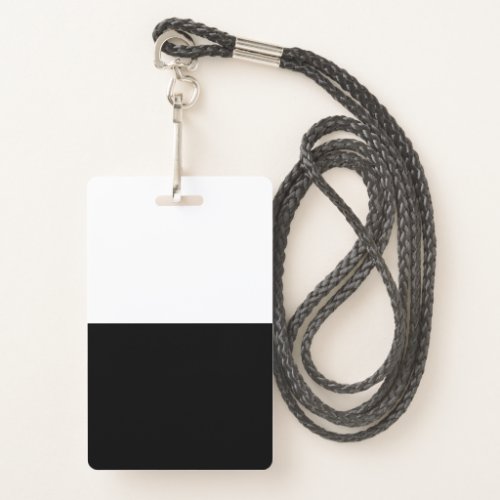 Blank Black White DIY Template Custom text  photo  Badge