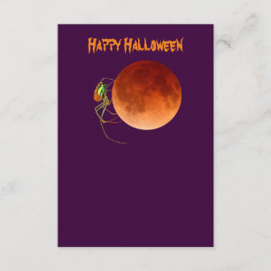 Blank Blood Moon Spider Halloween Party Invitation