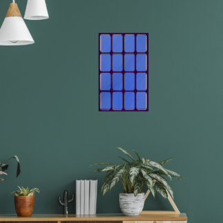 Blank Blue Glass Bars Poster