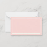 Blank Blush Pink Wedding Advice and Wishes<br><div class="desc">Blank Blush and White Wedding Wedding Advice and Wishes Card
featuring white rectangle border on blush pink background.
Also perfect as wedding place cards,  business cards and more.

Click on the customize it button to personalize the design by choosing background color you like.</div>