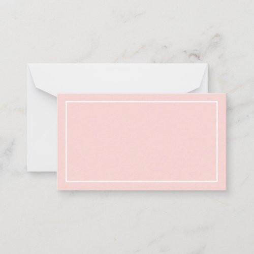 Blank Blush Pink Wedding Advice and Wishes