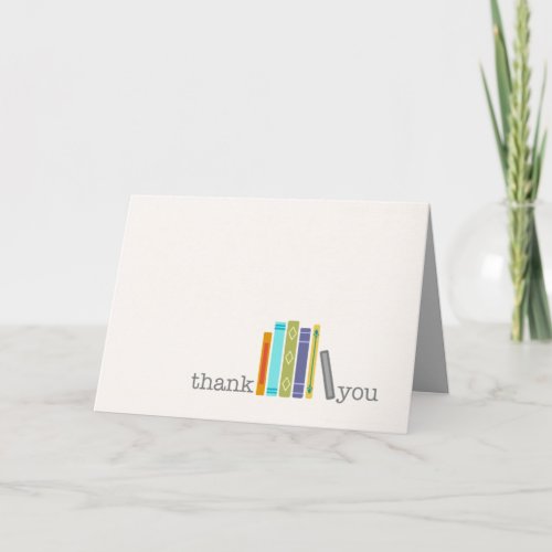 Blank Book Themed THANK YOU Card