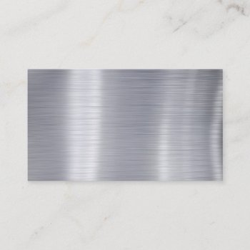 Blank Brushed Aluminum "faux Aluminum" Business Card by eatlovepray at Zazzle